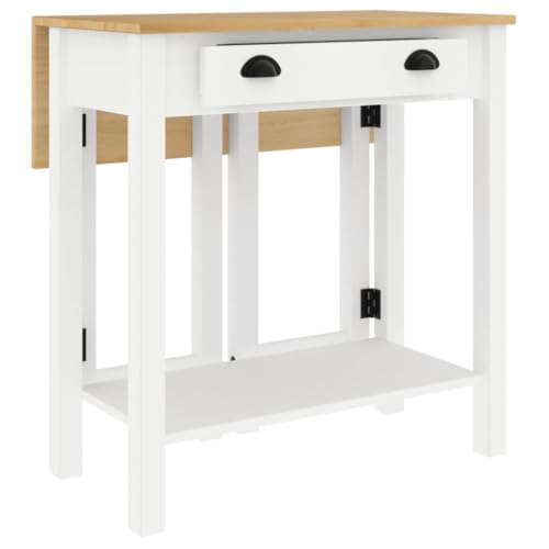 Mesa de bar de madera maciza de pino blanco de diseño rústico exclusivo Mangloder 6