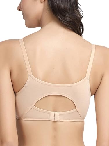 Image of Inner Sense Organic Cotton Bamboo Nursing Bra for Women I Overlap Feeding Bra with High Coverage and Wire-Free Design I Sleep Maternity Wear Without Padding