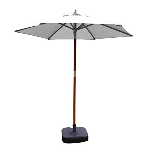Sombrilla de jardín en madera noble CLSDRZC parasol redondo de poliéster