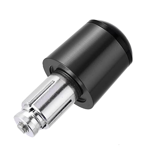 Motoforti 2 Stück Motorrad Lenkerenden 7/8 Zoll Lenkergriffe Endkappen 18mm Universal CNC Aluminium Lenkerendkappen Bar End Schwarz