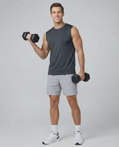 Image of Real Essentials 3 & 5 Pack: Men's Dry-Fit Active Athletic Tech Tank Top - Regular and Big & Tall Sizes (S-5XLT)
