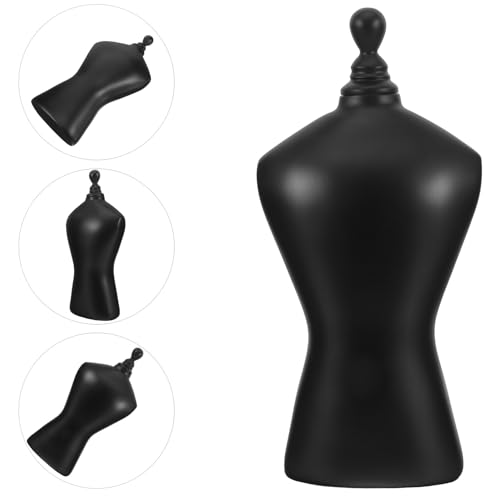 Présentoir à bijoux buste noir rigide support pour collier - 5