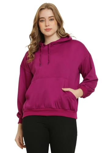 Image of CANIDAE Women's Sweatshirt & Hoodies, Fleece Material Full Sleeves, Women Winter Wear, Hooded Neck Regular Fit Long Sleeve Womens Sweatshirt || Small to 12XL || Plus Sizes ||