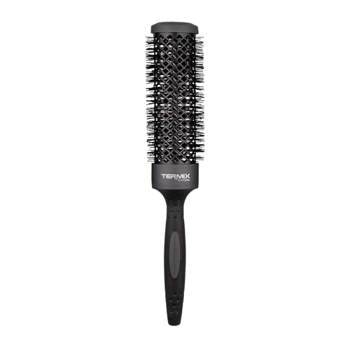 Termix Evolution XL Spazzola per capelli Ø37 rotonda, 3 cm più lunghe, che riducono i tempi di asciugatura, fibre ionizzate e tubo antiaderente.