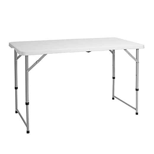 Mesa Camping Praia Dobrável 122x60 4 Pessoas Aço Vira Maleta MM House