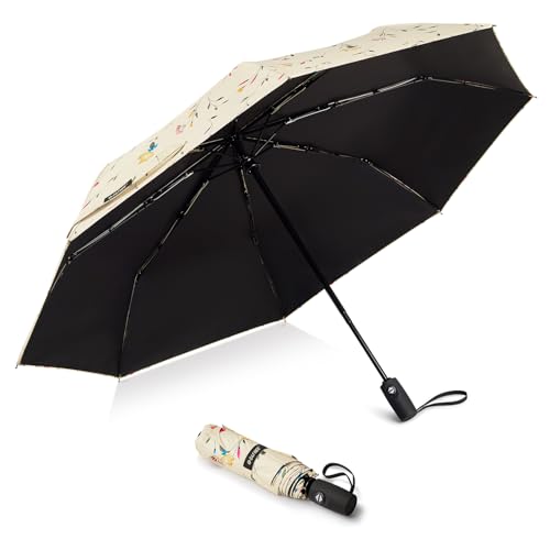 Image of G4Free UPF 50+ UV Protection Large Travel Umbrella 46 Inch Auto Open Close Windproof Sun Blocking Umbrella