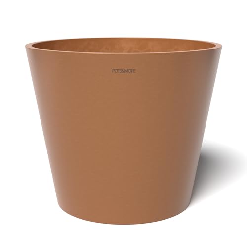 POTS&MORE Pflanztopf Conico 30 (ø 31 cm, runde Form, Farbe Terrakotta, Höhe 25,6 cm, Übertopf Kunststoff, für Zimmerpflanzen) VP013003