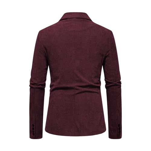 Men's Corduroy Suit Jacket Business Casual Double-Button Spring Coat2