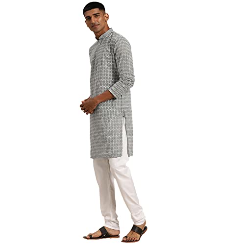 Image of SOJANYA (Since 1958 Men's Cotton Floral Regular Kurta Pyjama Set