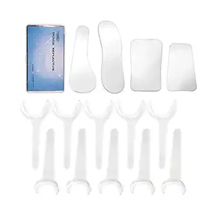 Christzo Dental Intraoral Clinic photography Mirror & 10Pcs T-shape Retractor Mouth Opener
