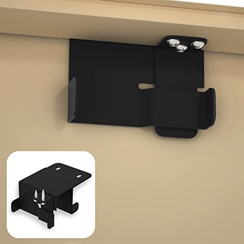 Child Proof Door Top Lock - Loswsdg Kids Safety Door Lock (Made of Durable Metal) - Adjustable Sliding Top Door Lock for 0.6-2.2" Thick Doors - Can Open Door from Both Sides (Black 1PCS)
