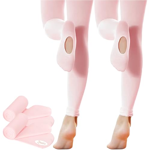 Buauty 2 Pairs Girl'S Ballet Dance Tights,Convertible Transition Toddler Pantyhose Kids Soft School Footed Legging Stockings cover