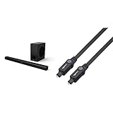 Hisense HS218 - Barra de Sonido 2.1 ch, 200W, Audio Dolby Digital, Bluetooth, HDMI ARC/Óptico/Aux/USB, 3 Modos de Sonido & Amazon Basics - Cable...