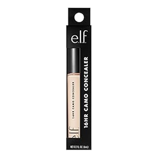 e.l.f. 16HR Camo Concealer, Full Coverage & Highly Pigmented, Matte Finish, Light Ivory, 0.203 Fl Oz