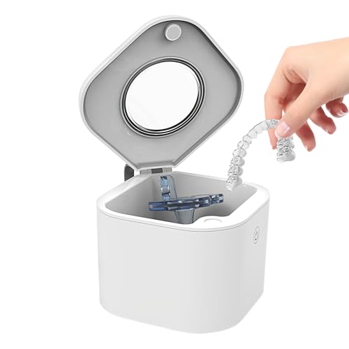 Ylnailky Estuche Limpiador Uv Para Protector,Caja UVC para Ortodoncia con Luz Ultravioleta | Estuche Para Guardar Frenillos Chupetes Y Recambios De Viaje Nocturno Limpieza