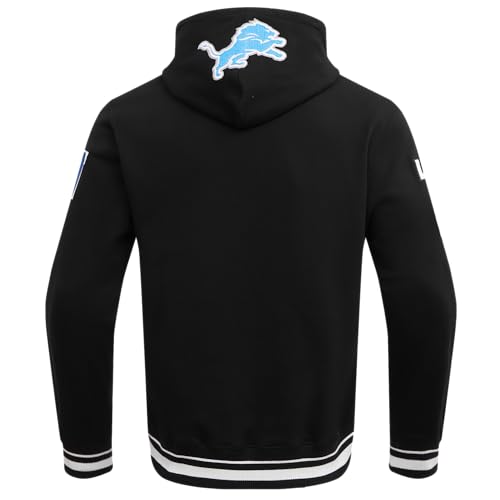 Pro Standard Mens NFL Detroit Lions Mash Up Pull Over Hoodie Black 2XL - Image 4