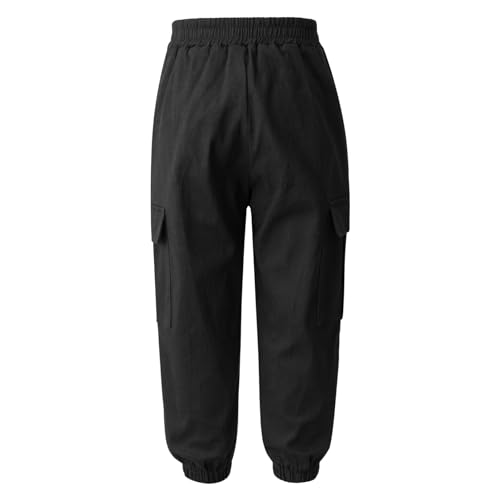 ACSUSS Kids Boys Cargo Jogger Pants Elastic Waist Jogging Hiking Camping Athletic Pants Summer Casual Trousers4