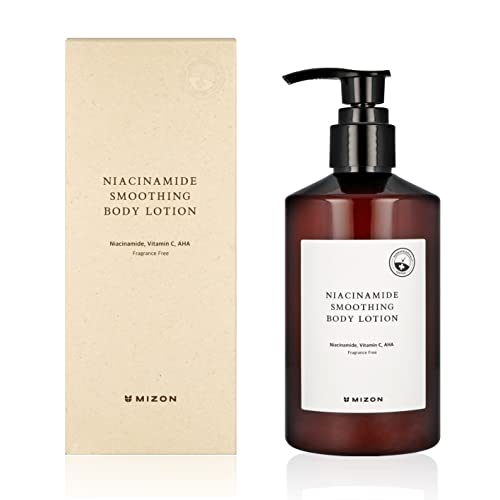 [MIZON] NIACINAMIDE SMOOTHING BODY LOTION (300 ml) Korean Skincare - Körperlotion - Niacinamide 10% + AHA + Vitamin C + Hyaluronsäure - Glatte Feuchtigkeit - Mildes Peeling