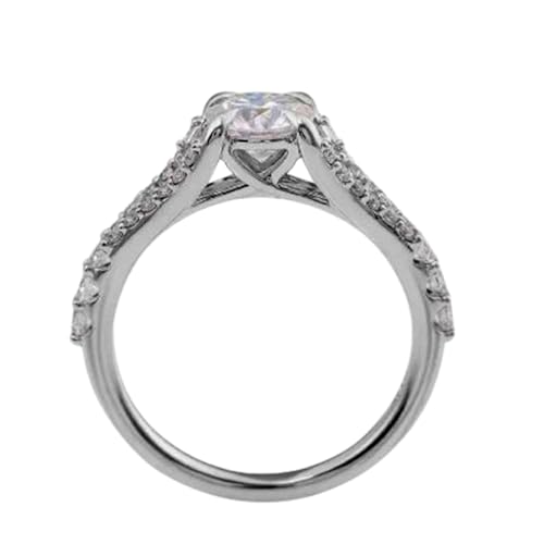 Bague moissanite en argent 925 massif, éclat VVS d'exception pour femme