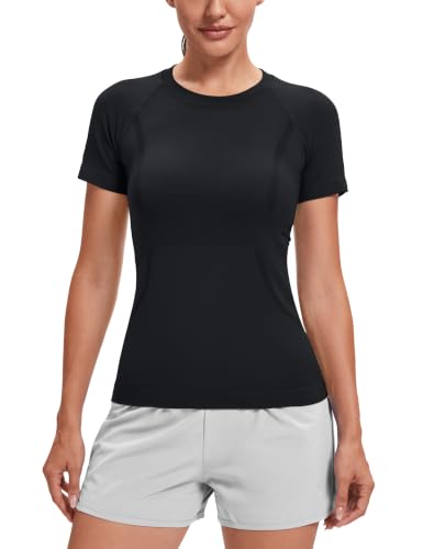 Image of MathCat Seamless Short Sleeve Workout Tops for Women