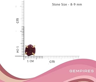 Gempires Natural Raw Gemstone Stud Earrings for Women | Handmade Raw Crystal Prong Setting Earrings | Hypoallergenic Gold Plated Minimal Studs | Unique Gift Jewelry for Her (Multiple Gemstone Options)