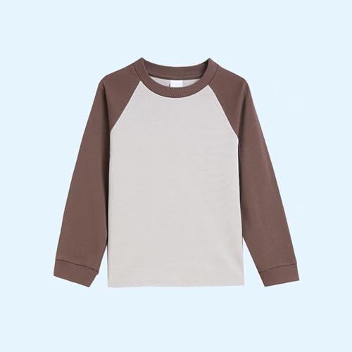 Toddler Girl 2025 Cute Sweatshirt Raglan Long Sleeve Colorblock Top Crew Neck Elastic Pullover Trendy Sweatshirts2