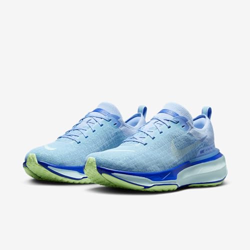 Nike Invincible 3 Men's Road Running Shoes (DR2615-405, Aluminum/Racer Blue/Barely Volt/Glacier Blue)2