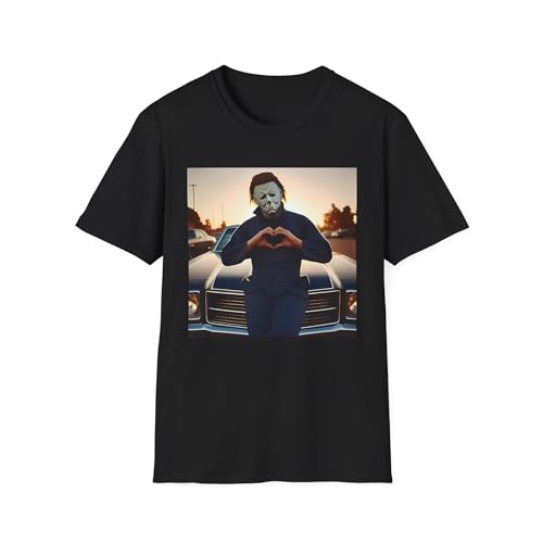 Vintage Michael Myers 90s T-Shirt | Scream Heart Hands Horror Graphic Tee | Retro Unisex Shirt for Men & Women, Perfect for Halloween