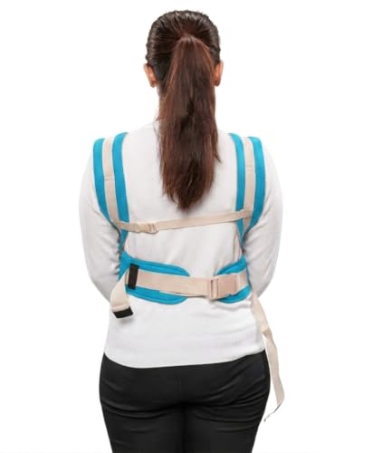 Image of BLISSIX Baby Carrier with Adjustable Waist Belt & Padded Shoulder Straps | Breathable Soft Carrier for & Toddler | Storage Pocket (Sky Blue)