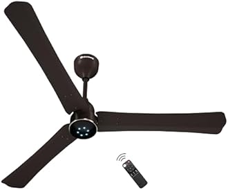 atomberg Renesa Halo Smart Alexa Enabled 1200mm BLDC Ceiling Fan with Remote | BEE 5 star | High Air Delivery | Low noise | LED Speed Indicator | Sleek Design | | 3 Year Warranty| Blaze Brown