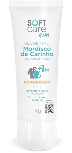 Gel Dental Mordisco De Carinho Soft Care Baby 40g - Para Filhotes de Cães e Gatos (a partir de 1 mês) Para gengiva dos pets