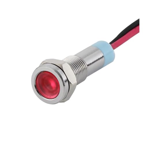 防水インジケーターライト LED防水金属インジケータライト1個(Red,6MM_6V)