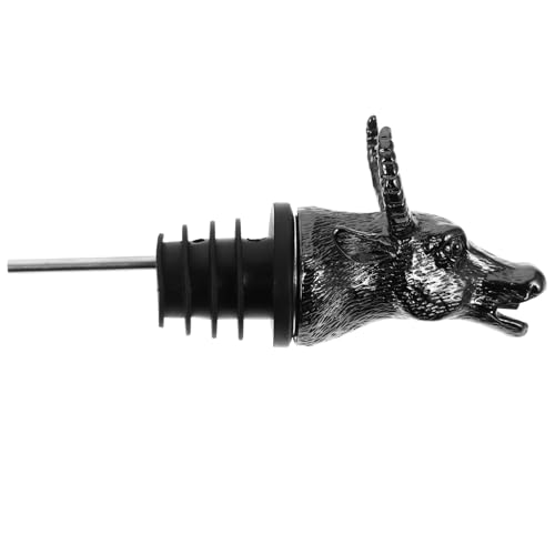 Cabilock Alcohol Bottle Pour Spouts Cow Head Wine Pourer Fun Party Accessory Alloy Material Construction