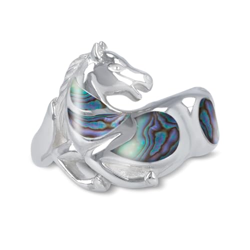 Bague femme argent 925 nacre abalone AXIS fini les bijoux ternes