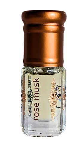 Rose Musk Perfume Oil Oud Blend (مسك الورد) by Ghuroob Oud – 3ml Oud Oil Based Attar with Velvet Pouch | Rose, Musk & Earthy Fragrance | Alcohol-Free Arabian Attar Perfect for Ramadan & Eid Gifts