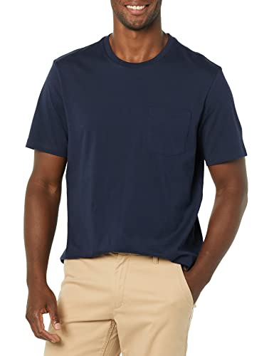 Image of Amazon Essentials Men's Short-Sleeve Crewneck Pocket T-Shirts, Pack of 2