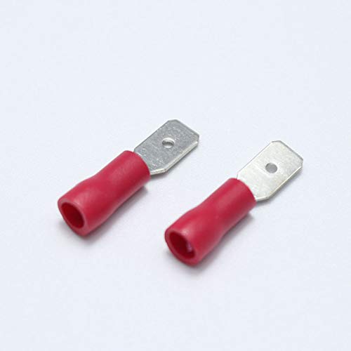 10pcs Male + 10pcs Female 4.8mm Spade Crimp Terminal Pre Insulated Electrical Connectors for 22-16AWG Wire /0.5-1.5mm2 Cable VUQLDHAYZ