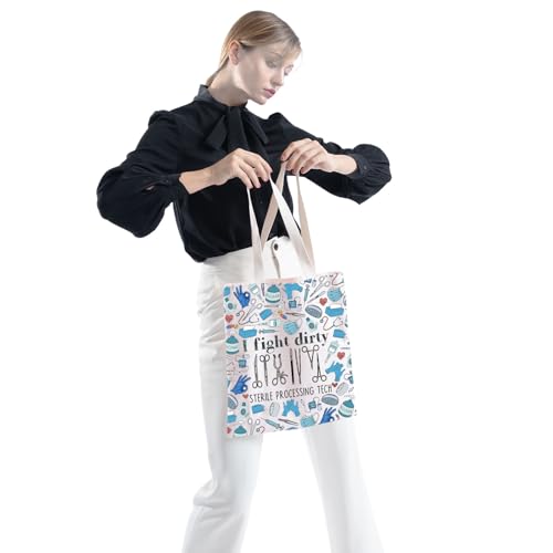 Bolso tipo tote para técnico quirúrgico ZJXHPO: 'I Fight Dirty', para procesamiento estéril, regalo de aprecio miniatura 2