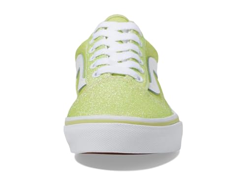 Image of Vans Men's Kid Old Skool (Little Kid), Glitter Lime Sherbet, 1.5 Medium