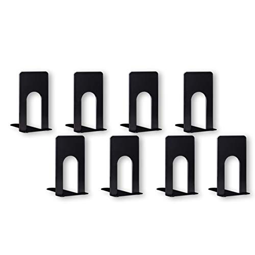 4 Paare HuaD Buchstützen, Hochwertiges Buchstützen aus Metall für...