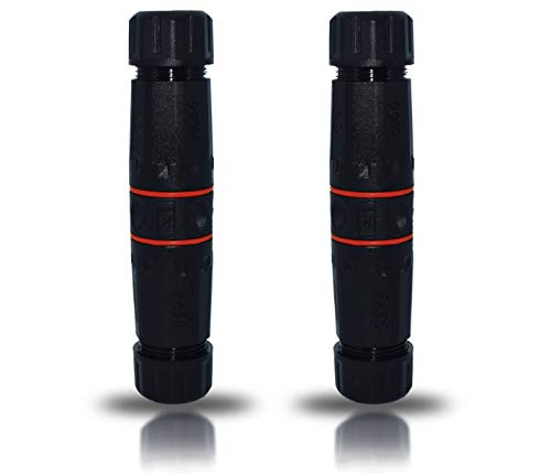 YXY RJ45 Ethernet Coupler Waterproof Connector,IP68 Ethernet Cable Connector, Coupler Female to Female, with Shielding CAT5E Ethernet LAN Cable Coupler(YMP20-Red)