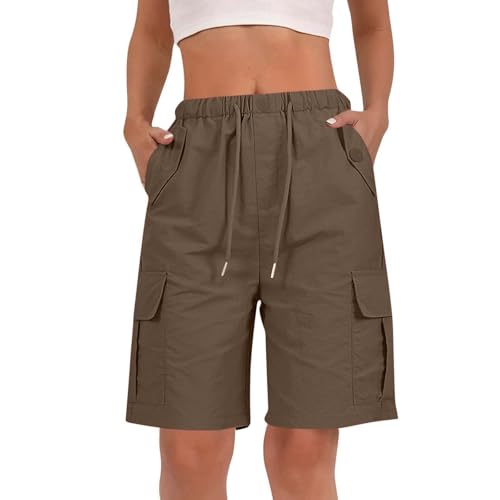 Bermuda femme ete fluide taille haute contre la chaleur