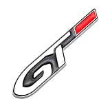 Autocollant d'insigne d'emblème en métal de Voiture, Compatible GTI GT GTline RCZ 406 405 205 3008(GT A)