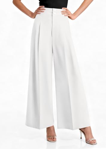Image of PRETTYGARDEN Women's High Waisted Wide Leg Dress Pants