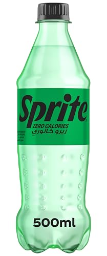 Sprite Zero Calories, Carbonated Soft Drink, 500ml, Pack of 24