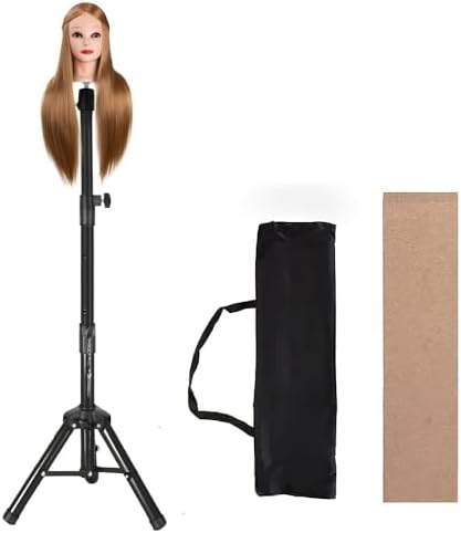 AliLeader 55 Inch Tripod Mannequin Head Stand: Heavy Duty with Head Wig Head