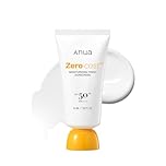 Anua Zero-Cast Moisturizing Sunscreen SPF 50, Glow Natural Sun Cream for face, No White Cast, Hyaluronic Acid, Niacinamide, Oil-Free, Korean Skincare, 1.69 fl.oz
