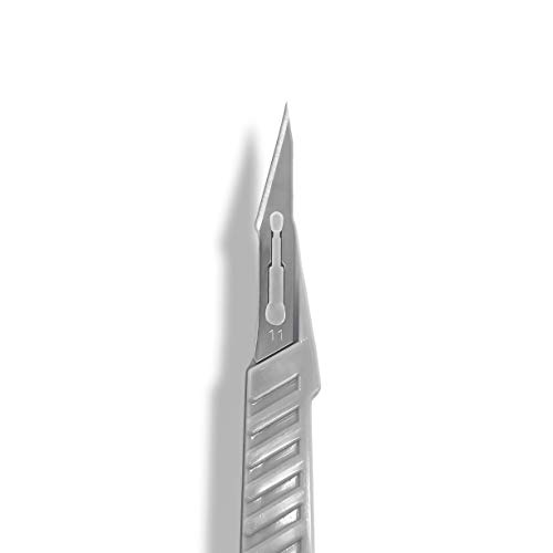 Disposable Scalpels No.11 with Plastic Handle, High Carbon Steel, Individually Foil Wrapped, Sterile, Box of 10 Disposable Scalpels No.11 with Plastic Handle, High Carbon Steel, Individually Foil Wrapped, Sterile, Box of 10