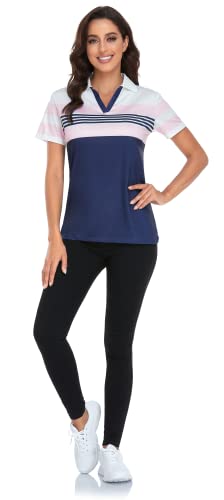 Igeekwell Printed Golf Polo Shirt Women Wicking Short Sleeve T Shirts Loose Fit #TOP1