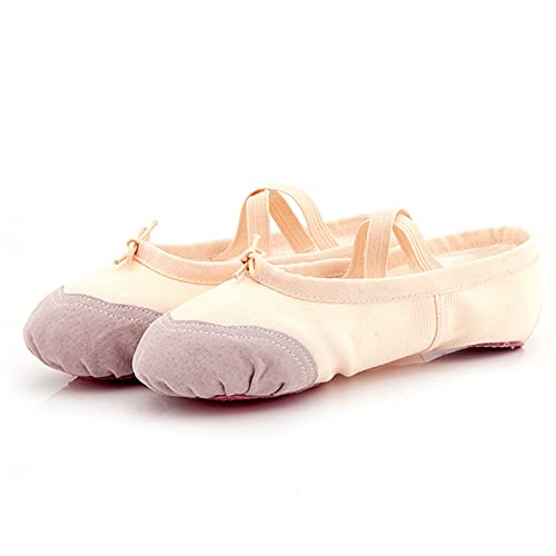Girls Ballet Shoes Toddler Canvas Ballet Slippers Practice Slip On Dance Shoes for Boys/Little Kid/Big Kid/Women3
